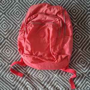 UP4YOU Coral Pink Multi-Zipper Backpack - Bright & Trendy